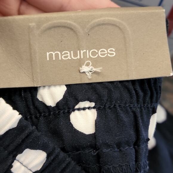 Maurices Dark Navy Rayon Dotted Pants. 2X - Picture 6 of 8